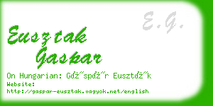 eusztak gaspar business card